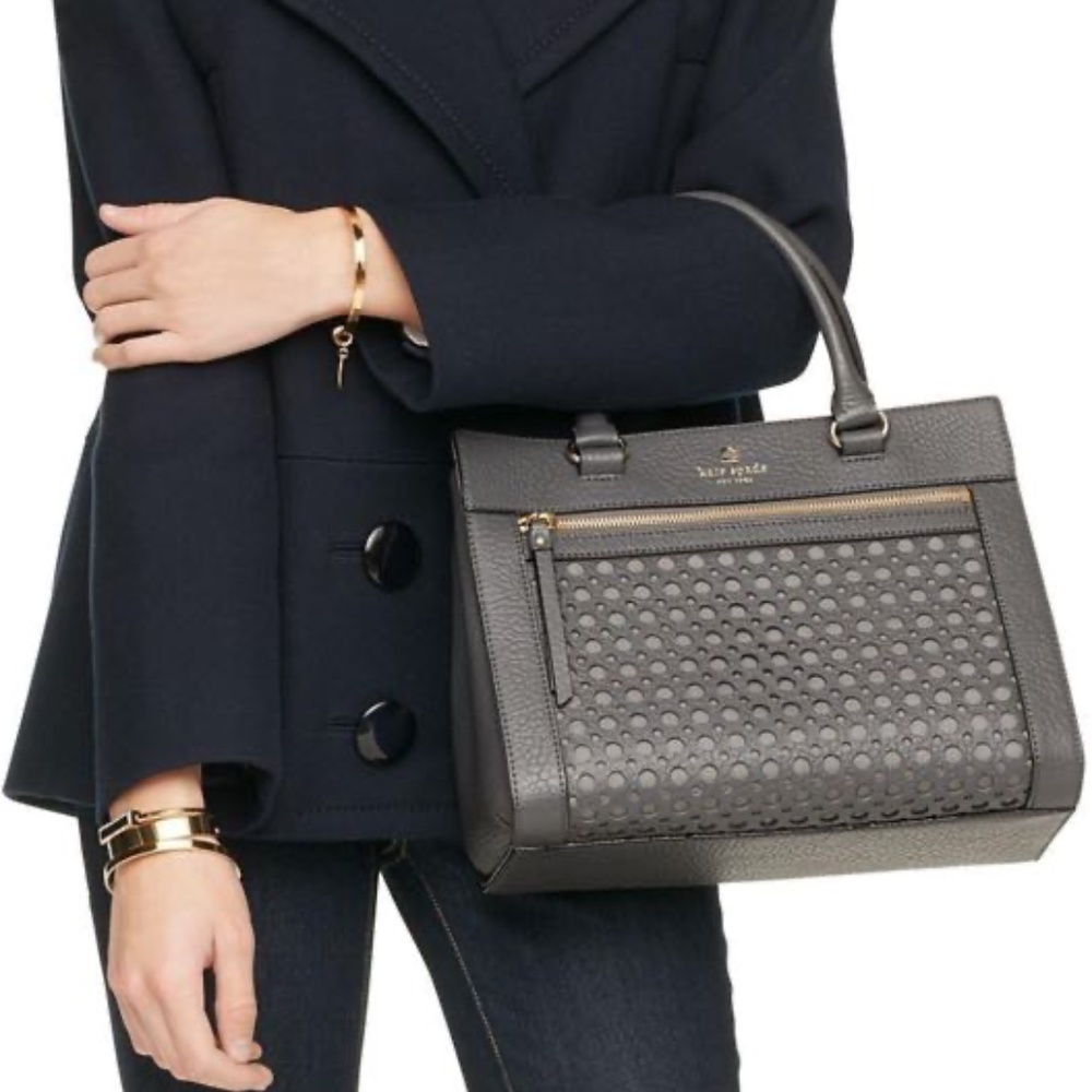 Kate Spade Perri Lane Romy Satchel in Smoke Stack